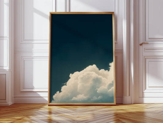 Rising Cloud Beneath Deep Sky