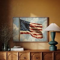 Liberty's Colors Dance Above Summer Clouds