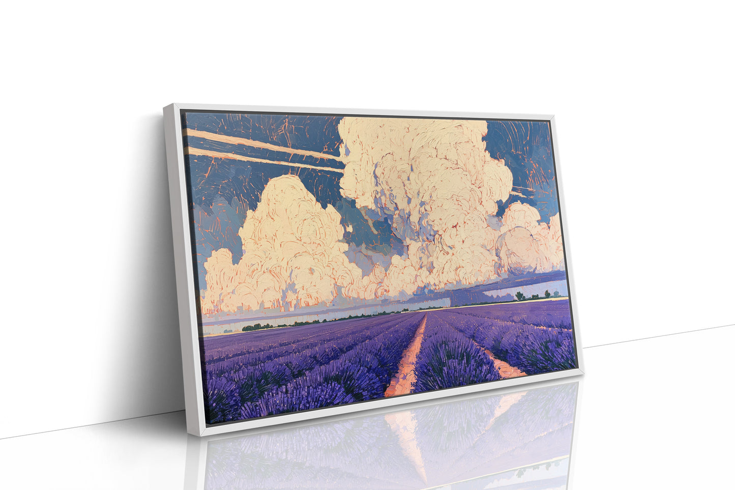 Lavender Rows To A Towering Sky