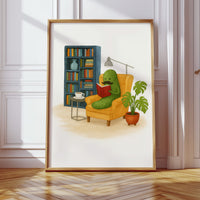 Gentleman Pickle Reading at Home