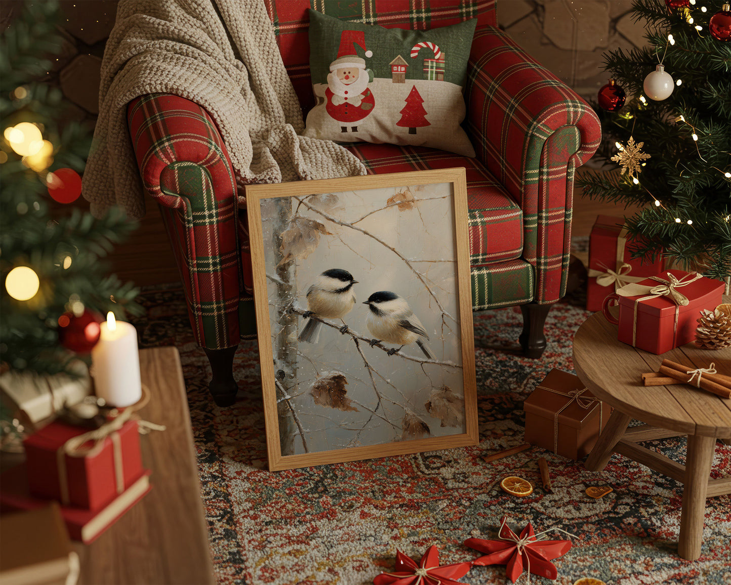 Winter Chickadees Share Morning Secrets