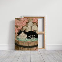 Sake Bath Under Cherry Blossoms