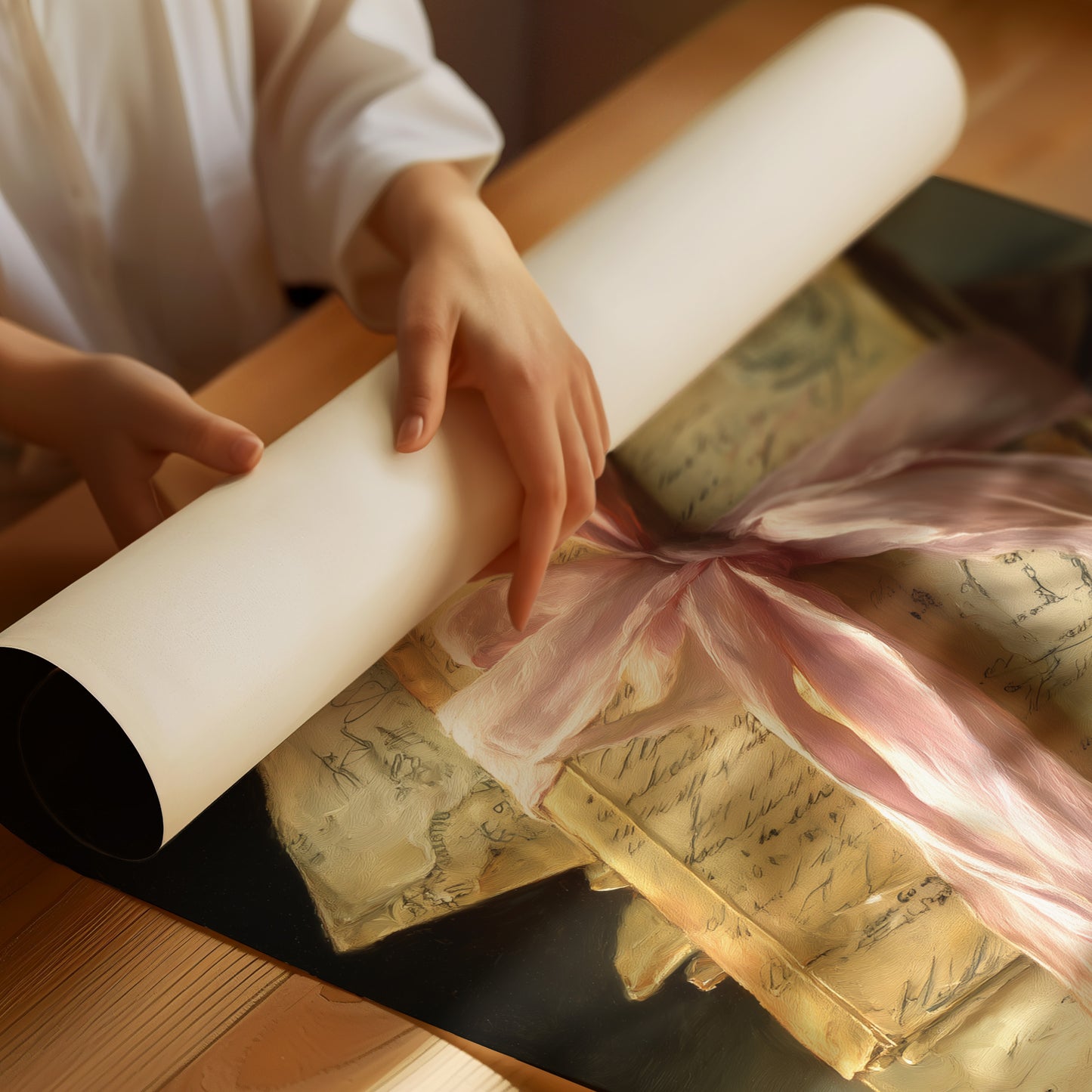 Letters Tied In Blush