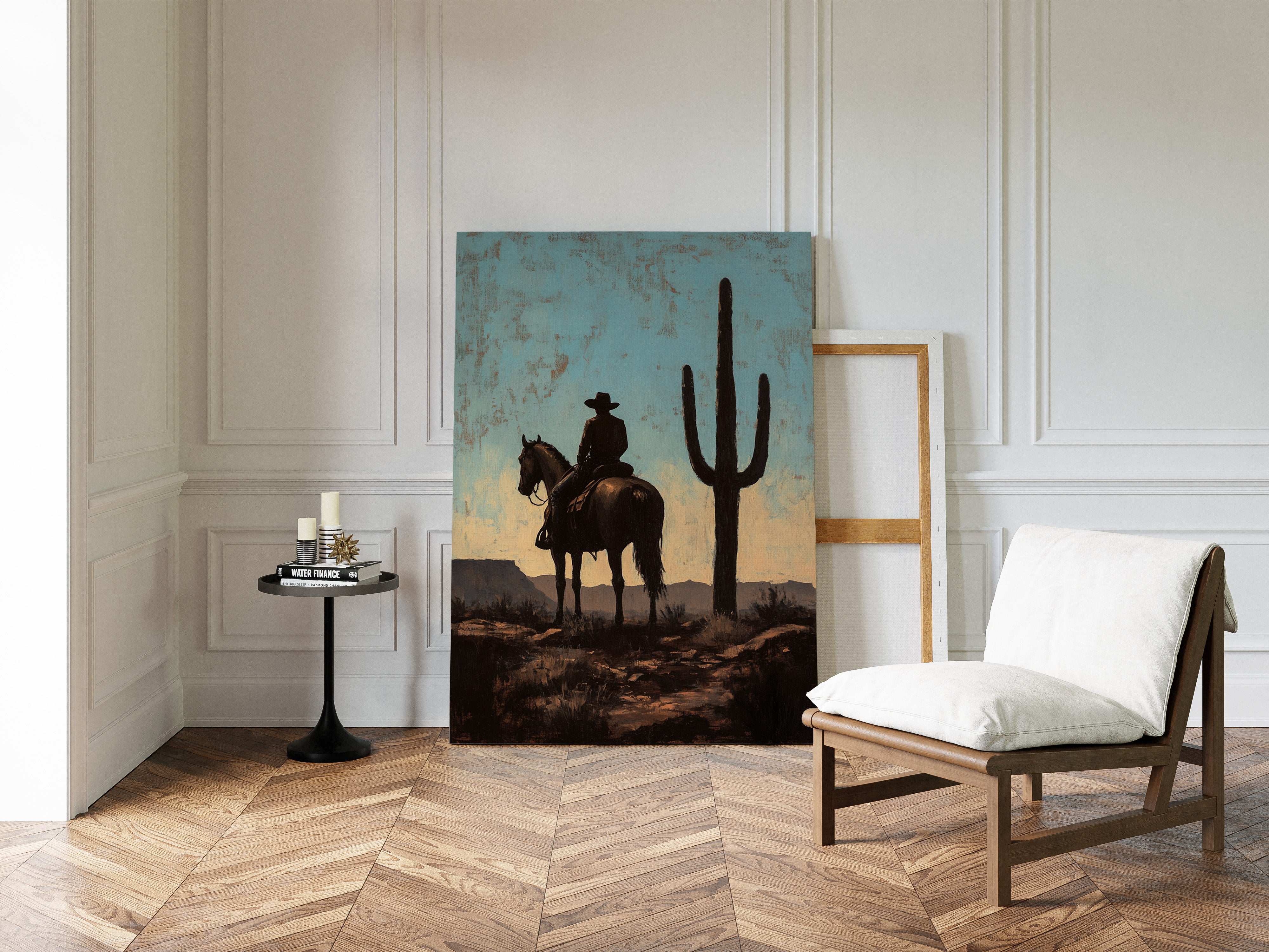 Rider and Saguaro at Dusk