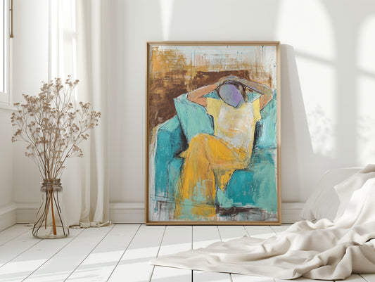 Sunlit Moments In Turquoise Room