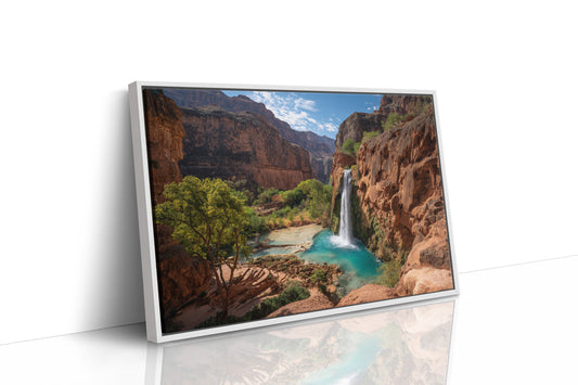 Turquoise Waters Dance Through Canyon Walls