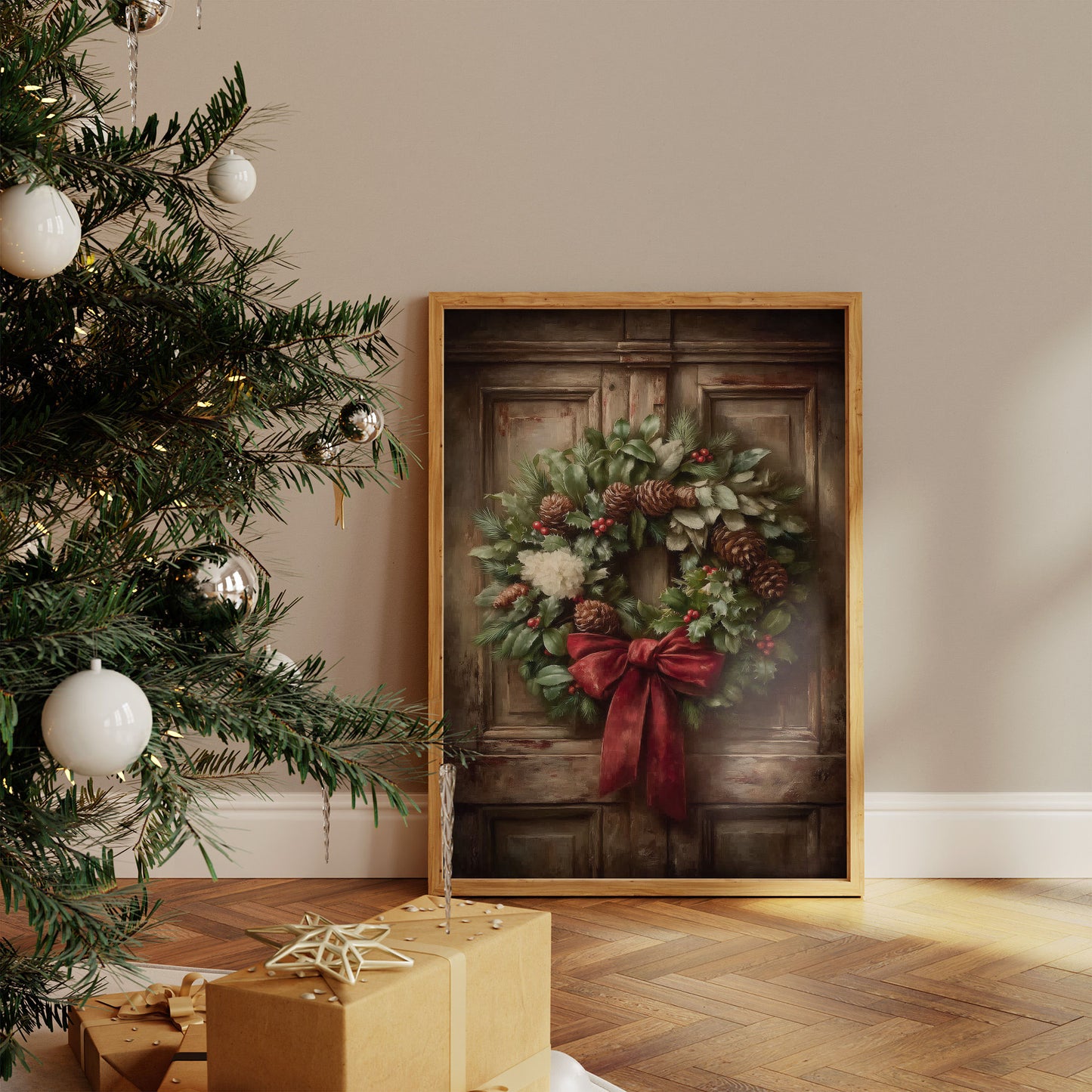 December Stories On Rustic Wood