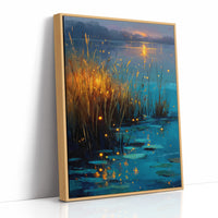 Fireflies on the Lily Pond