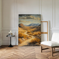 Winding Trail Through Golden Desert