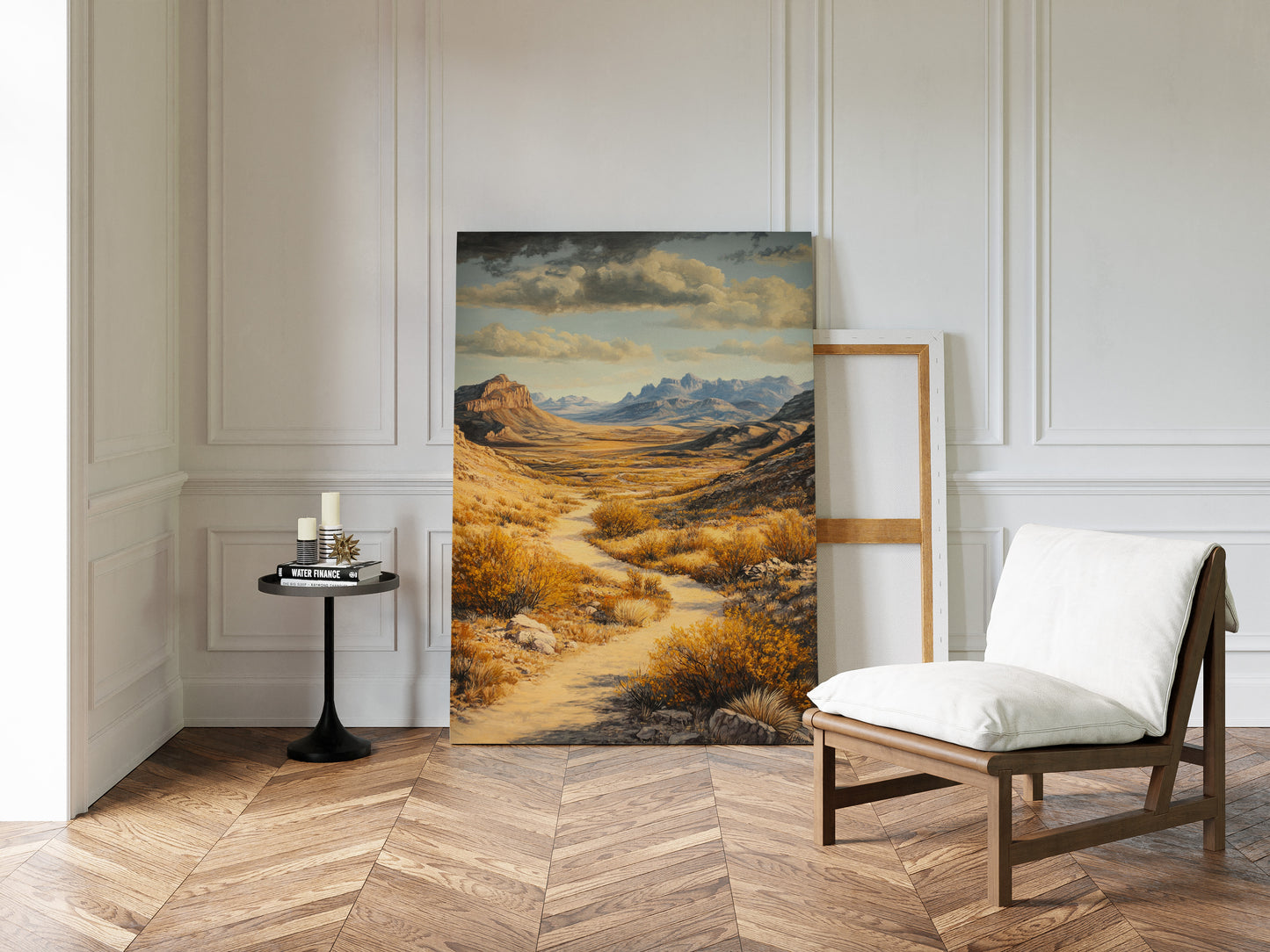 Winding Trail Through Golden Desert