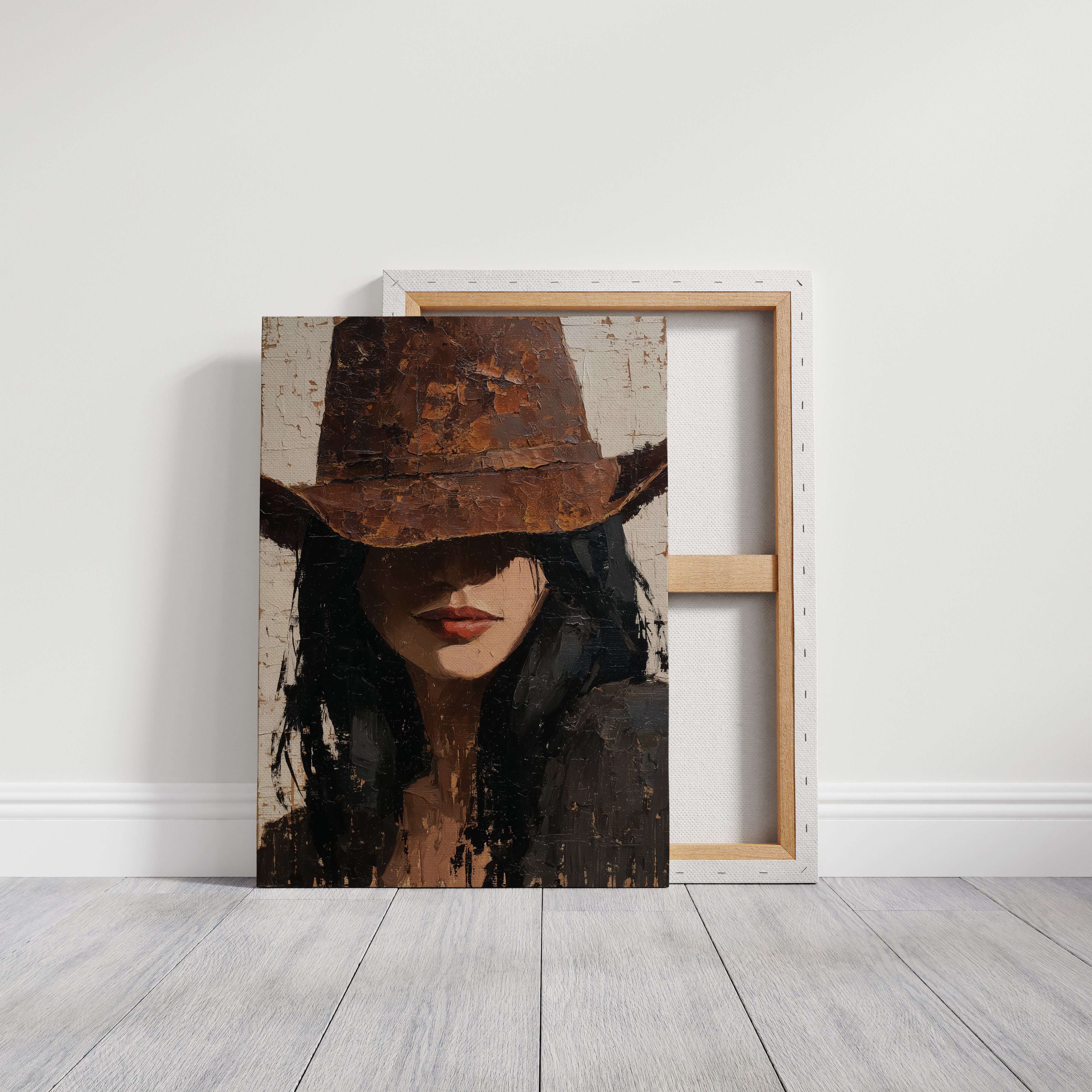 Leather Hat Hides Autumn Secrets