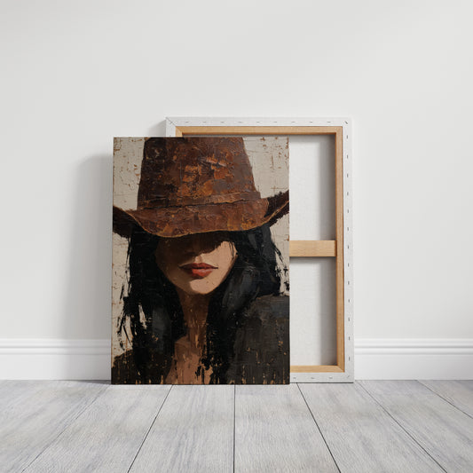 Leather Hat Hides Autumn Secrets
