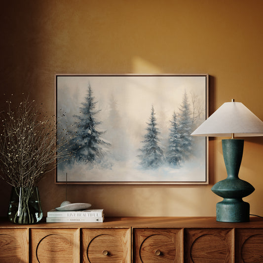 Evergreens Dance Through Winter's Light