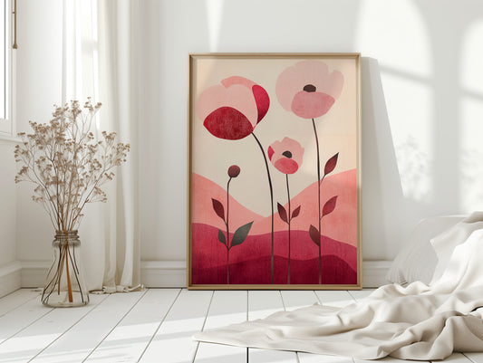 Pink Poppies Dance At Dawn