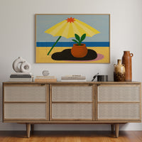 Sunshade and Terracotta by the Sea