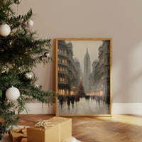 Manhattan Christmas Through Winter Fog