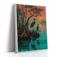 Herons at Sundown