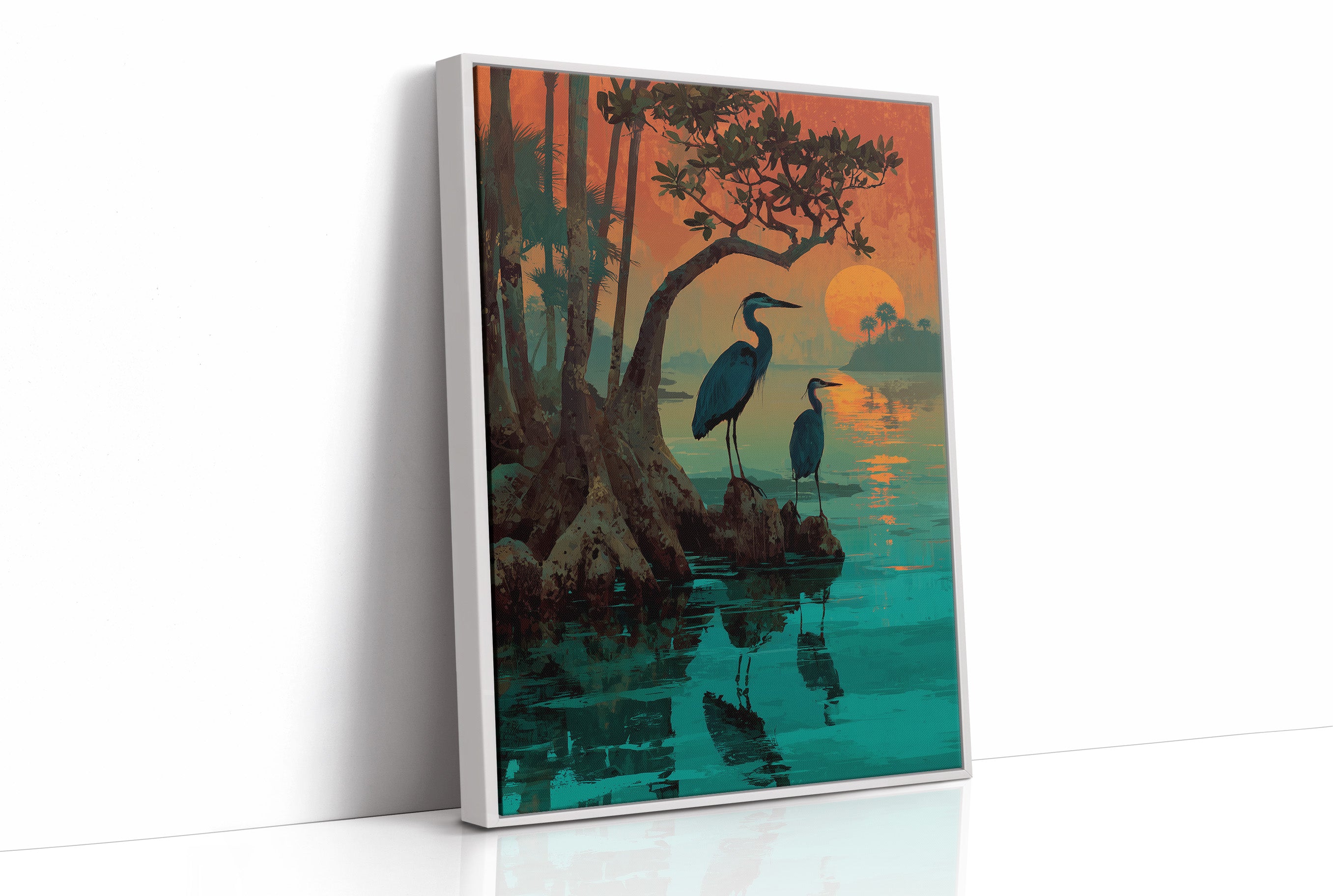 Herons at Sundown
