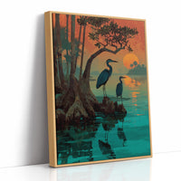 Herons at Sundown