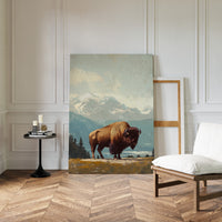 Bison Beneath the Mountain Sky