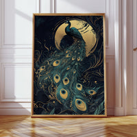 Moonlit Majesty in Gilded Plumes