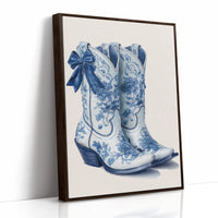 Wildflower Cowgirl Dreams - Blue Western Boots