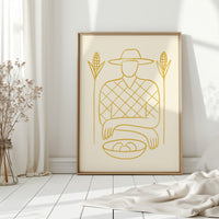 Golden Harvest In Simple Lines