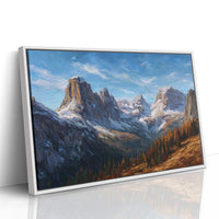 Autumn Pines Meet Winter Peaks