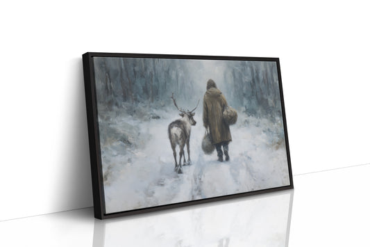 Winter Wanderers Through Misty Pines