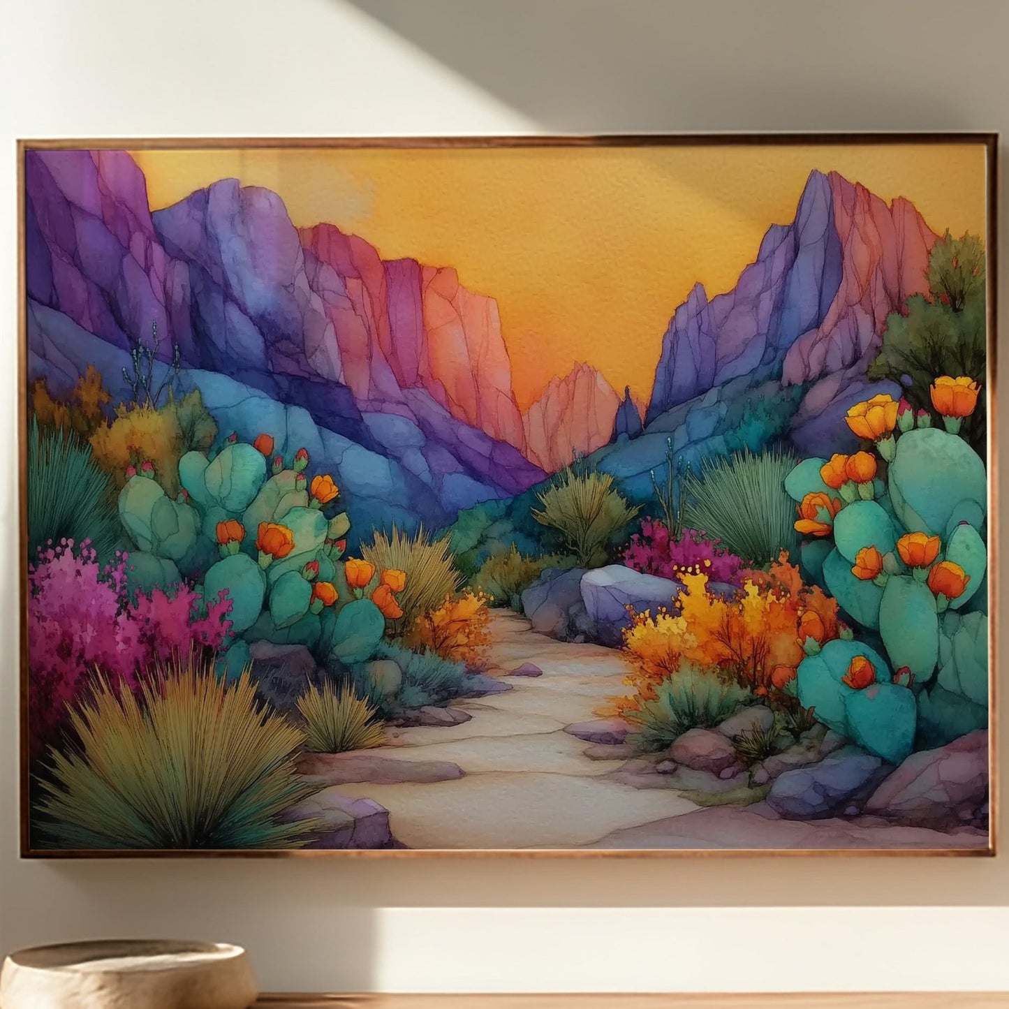 Cactus Blooms Paint Desert Rainbows