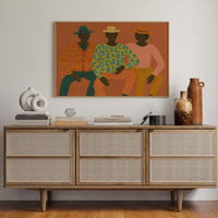Three Friends in Patterned Harmony
