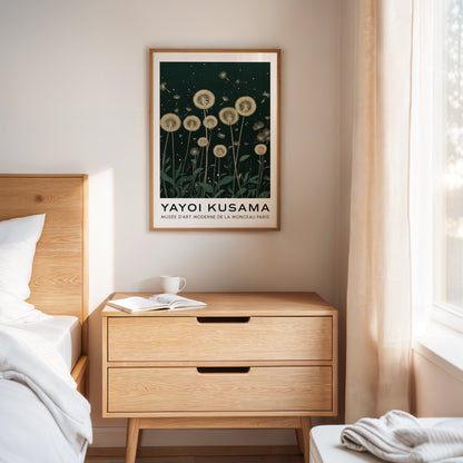 Ethereal Dandelion Dream – Kusama-Inspired Nightscape