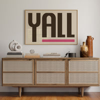 Y’all Typography Print with Pink Underline