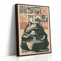 Ramen Toad in the Koi Bowl: Woodblock Feast