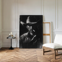 Midnight Cowboy in Charcoal Shadows