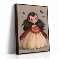Vampire Princess Hugs a Pumpkin