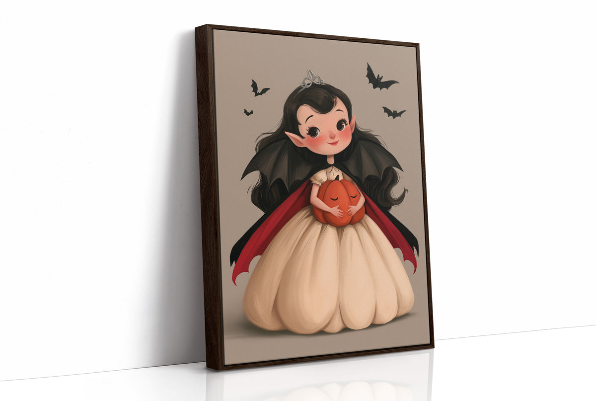 Vampire Princess Hugs a Pumpkin