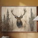 Noble Elk Among Winter Pines