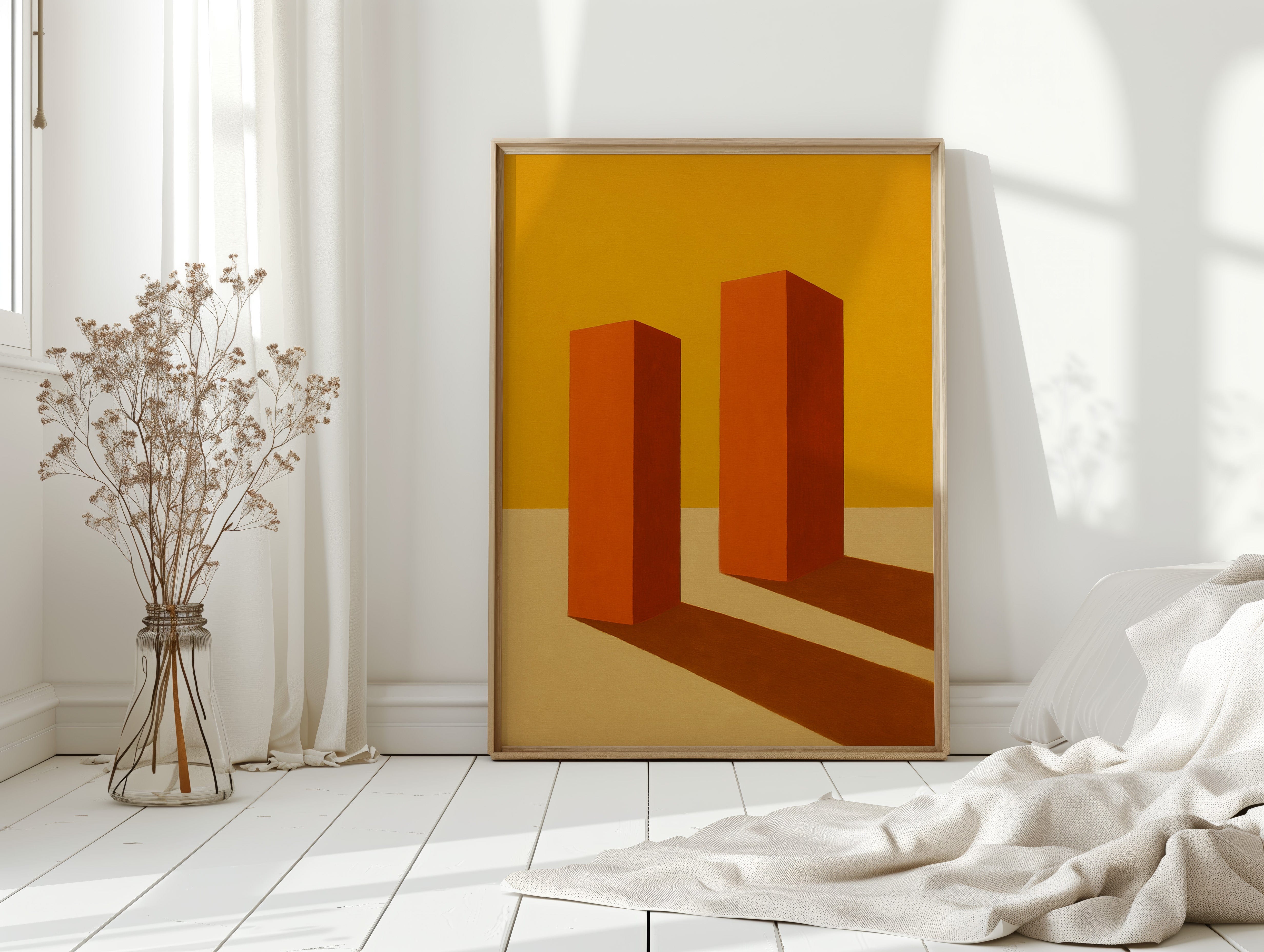 Monoliths Cast Long Desert Shadows