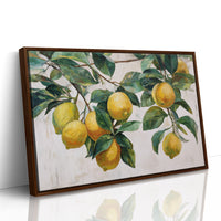 Sunlit Lemons Dance Among Leaves