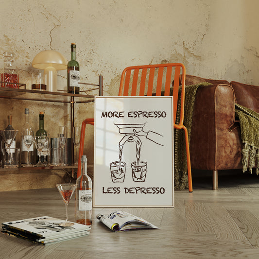 Coffee Wisdom Flows In Brown Lines