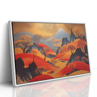 Mountain Dreams In Crimson Flow