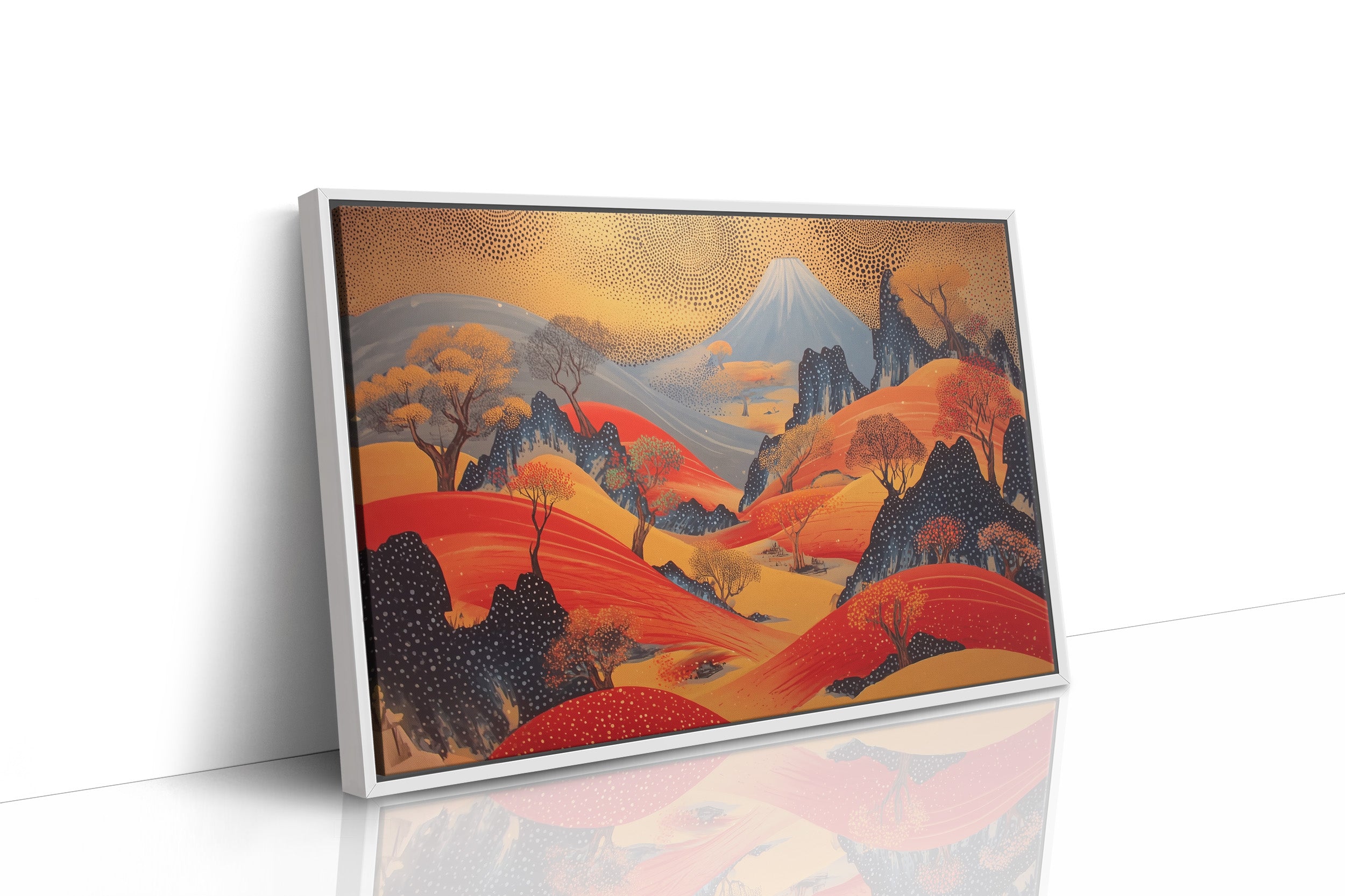 Mountain Dreams In Crimson Flow