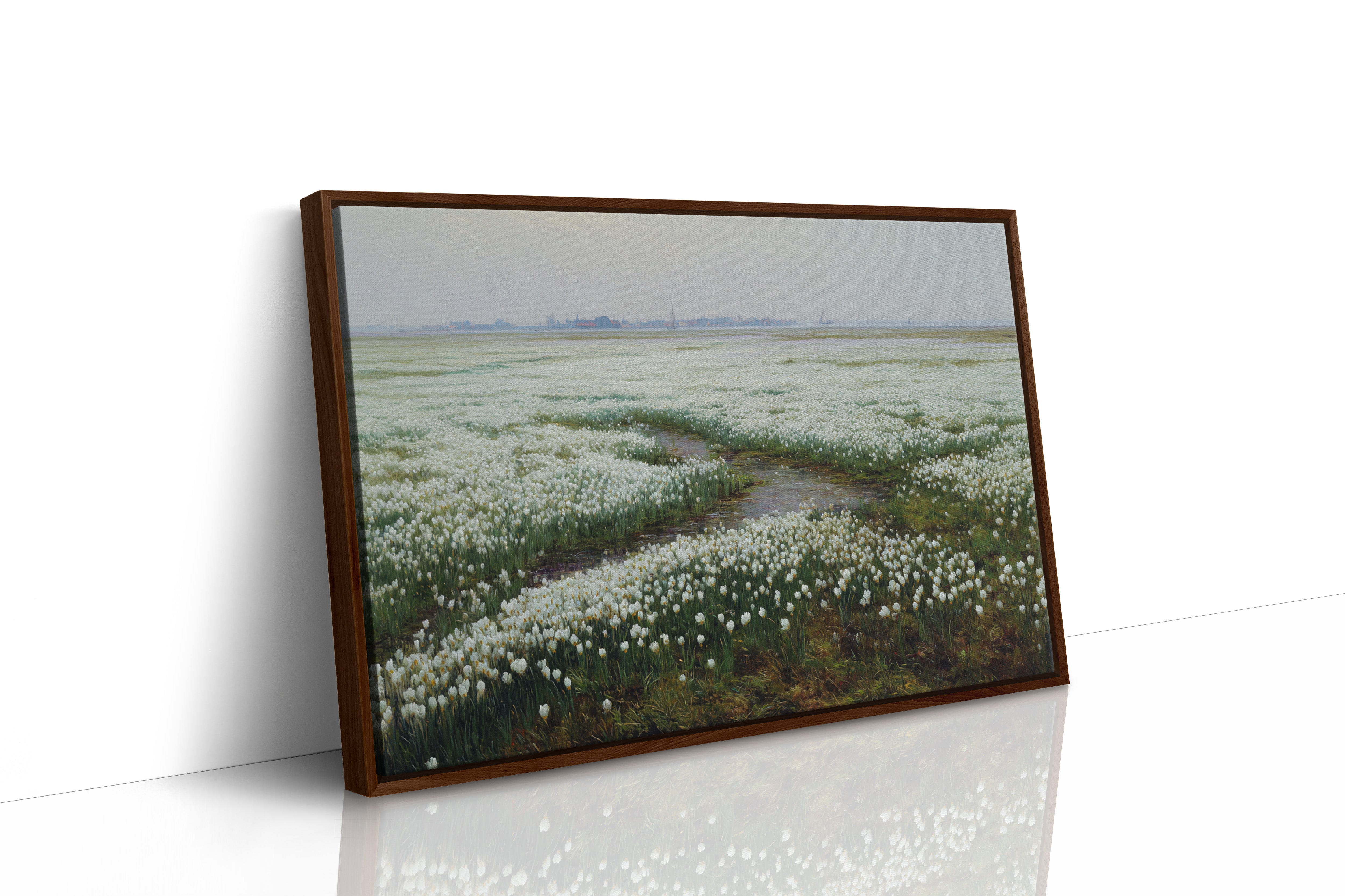 White Tulips Dance Through Dutch Fields