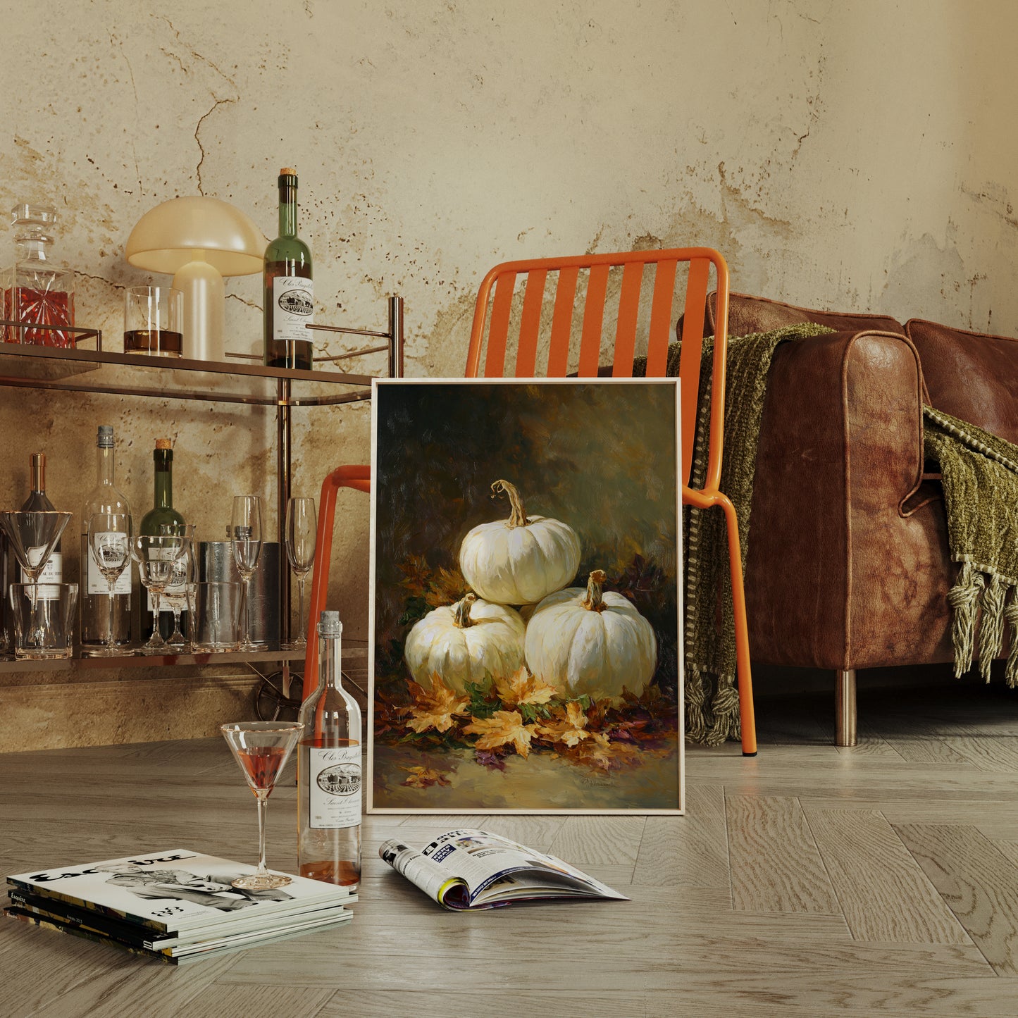 White Pumpkins Dance With Autumn