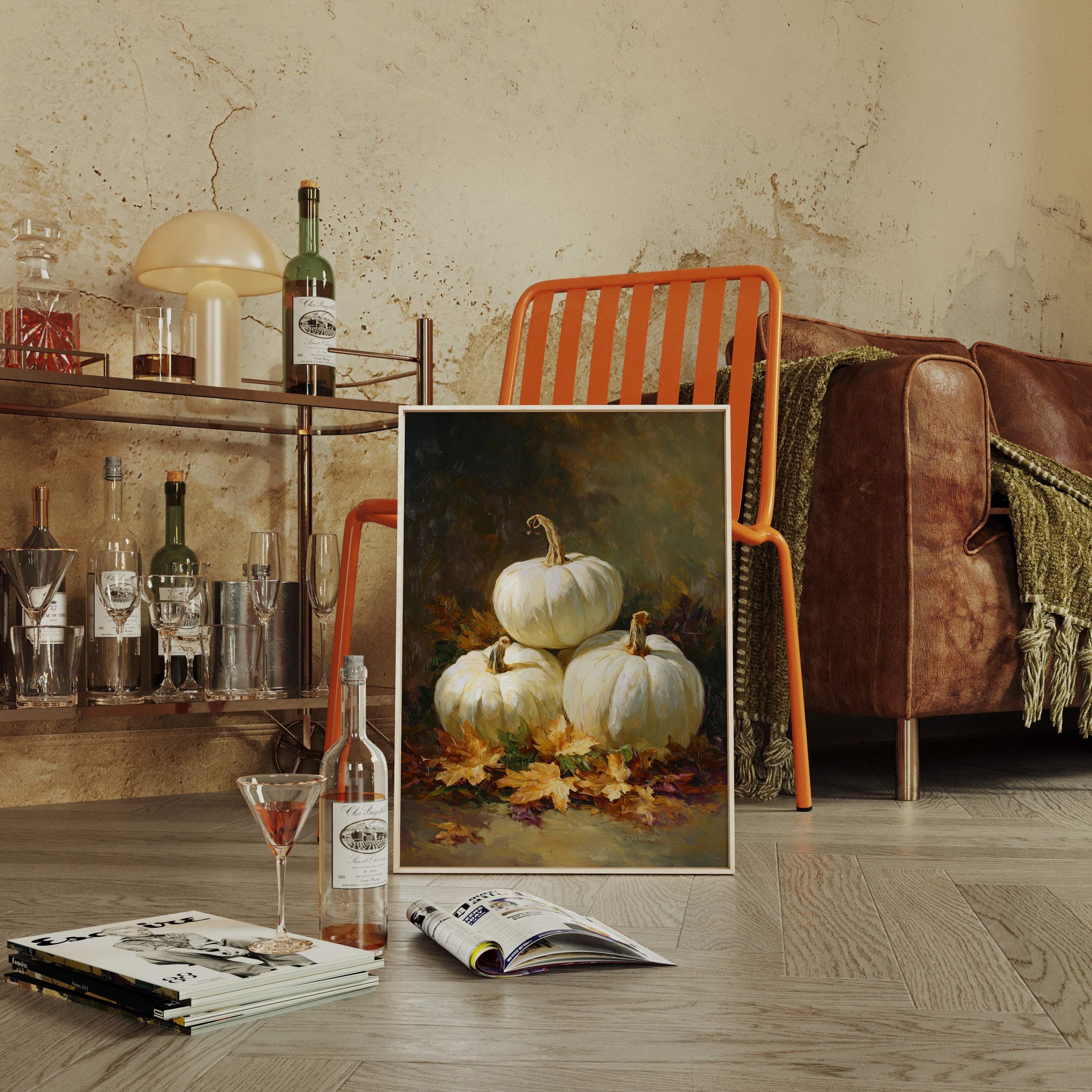 White Pumpkins Dance With Autumn