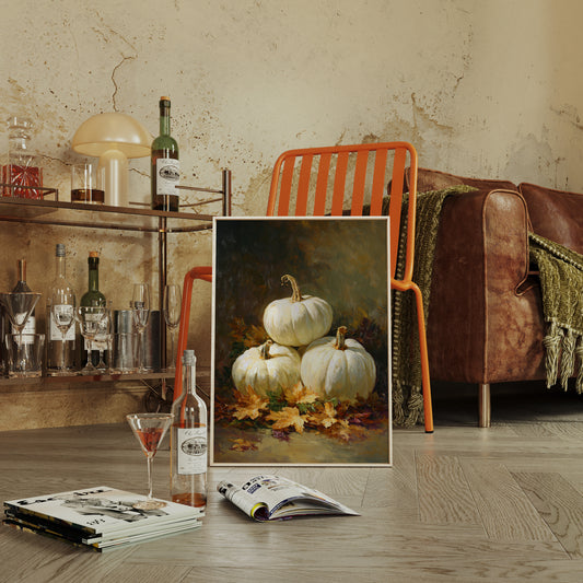 White Pumpkins Dance With Autumn