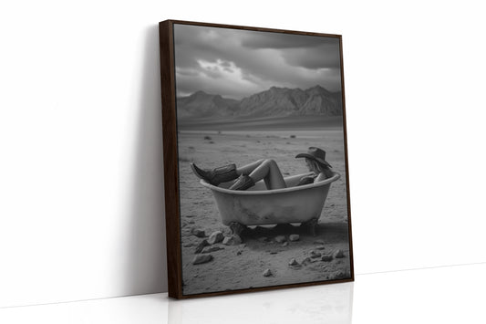 Bathing in Desert Solitude