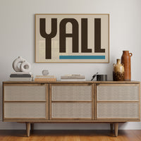 Y’all Typography Print with Teal Underline