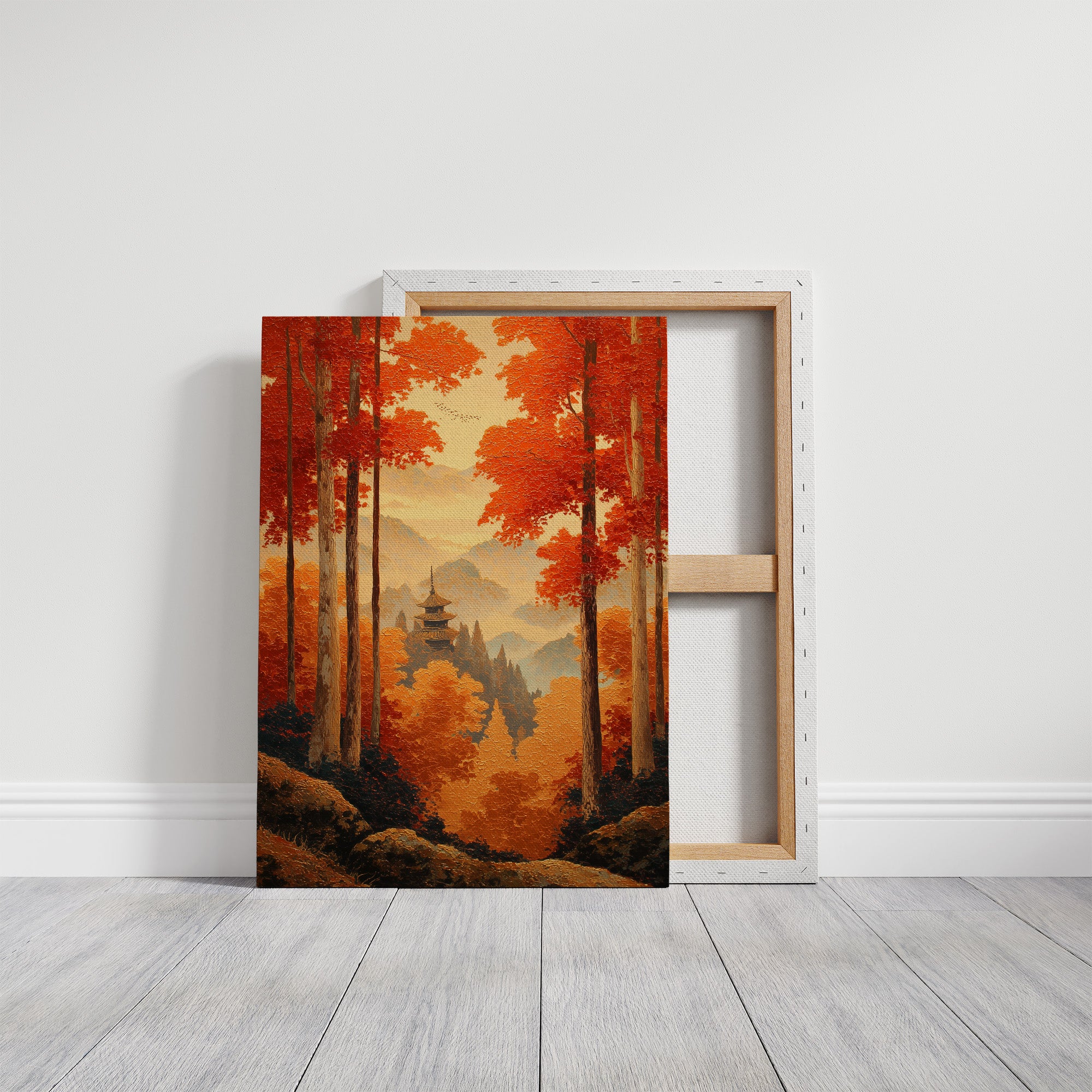 Maple Forest Guards Ancient Temple